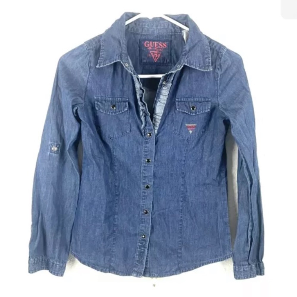 Girls Vintage Denim Guess Top Sz. XL (16)